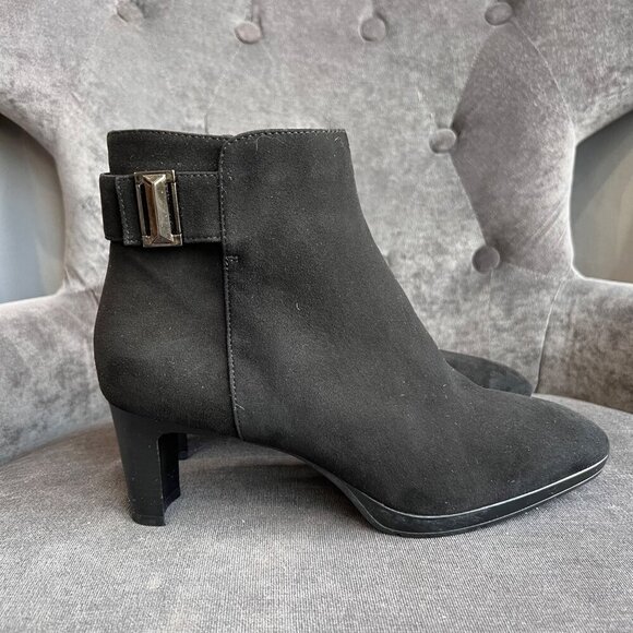 Aquatalia Daniella Black Suede Ankle Boots – Size 9 - Picture 5 of 11
